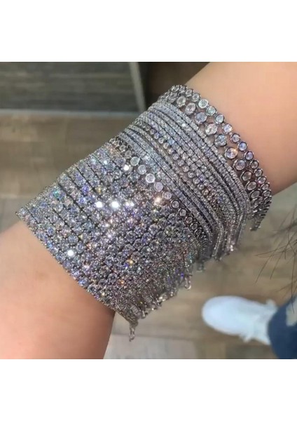 S5451-4MM-18CM 2022 Yeni Trend mm Gül Altın Rengi Gümüş Rengi Elde Tenis Bilezik Bilezik Kadınlar Için El Zinciri Hediye Takı Z31 (Yurt Dışından) indirimleri