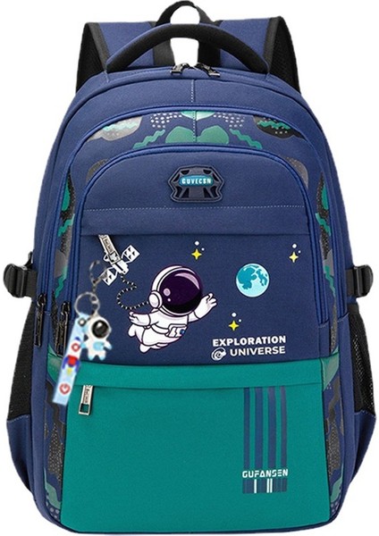 Nasa Astronot Figürlü Su Geçirmez Erkek Okul Sırt Çantası - Mavi (Yurt Dışından)