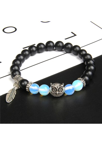 17CM Tarzı Tip 7 Tek Tasarım Baykuş Kanat Melek Bileklik Doğal Oniks Boncuklu Bileklik Kadın Imparator Jaspers Boncuk Bileklik Enerji Takı (Yurt Dışından) fırsatları