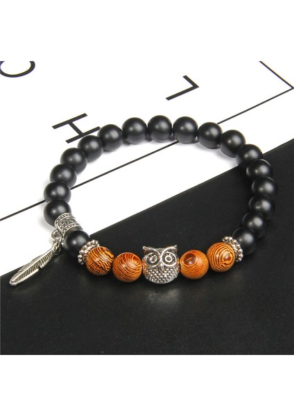 17CM Tarzı Tip 7 Tek Tasarım Baykuş Kanat Melek Bileklik Doğal Oniks Boncuklu Bileklik Kadın Imparator Jaspers Boncuk Bileklik Enerji Takı (Yurt Dışından) indirimleri