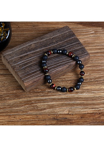 No.31 Tarzı No.6 Boyutu Doğal Kaplan Gözü Obsidyen Hematit Boncuklu Bileklik Erkekler Için Manyetik Sağlık Koruma Kadınlar Ruh Takı Hediye Pulsera Hombre (Yurt Dışından)