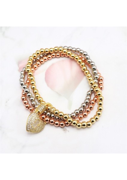 No.1 Boyutu Zhongvı Moda Paslanmaz Çelik Boncuk Bilezik Erkekler Aşk Kilit Desen Cz Vidala Takılar Kadınlar Için Bilezik Aksesuarları (Yurt Dışından) modelleri