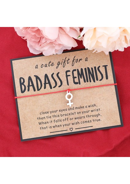 Sarı Sert Feminist Dilek Bilekliği Venüs Sembolü Kolye Feminist Bileklik Güçlendirme Takı Kız Gücü Bileklik Feminist Hediye (Yurt Dışından)
