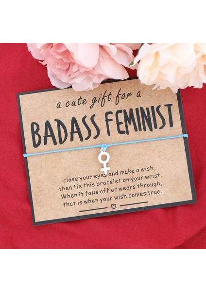 Sarı Sert Feminist Dilek Bilekliği Venüs Sembolü Kolye Feminist Bileklik Güçlendirme Takı Kız Gücü Bileklik Feminist Hediye (Yurt Dışından)