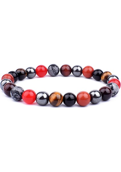 6mm Tarzı No.7 Boyutu Sağlık Koruma Erkek Bilekliği Sarı Kaplan Gözü Hematit Kırmızı Jaspis Karneol Obsidyen Kar Bilezikleri Kadınlar Takı (Yurt Dışından) fiyatları