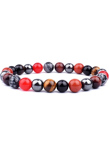 6mm Tarzı No.7 Boyutu Sağlık Koruma Erkek Bilekliği Sarı Kaplan Gözü Hematit Kırmızı Jaspis Karneol Obsidyen Kar Bilezikleri Kadınlar Takı (Yurt Dışından) modelleri