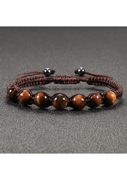 Mavi Kaplan Gözü Taş Bileklik El Yapımı Naylon Halat Örgülü Erkek Kadın Boncuklu Bileklik Ayarlanabilir Bilezik Şans Kolyesi Kavrama Yoga Bilek Takısı (Yurt Dışından) fiyatları