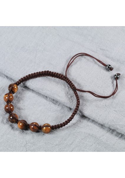 Mavi Kaplan Gözü Taş Bileklik El Yapımı Naylon Halat Örgülü Erkek Kadın Boncuklu Bileklik Ayarlanabilir Bilezik Şans Kolyesi Kavrama Yoga Bilek Takısı (Yurt Dışından) modelleri