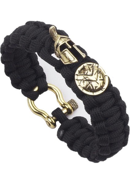 21.5cm Tarzı Yeşil Sıcak Açık Hava Hayatta Kalma Erkek Bileziği Spartan Kask Savaşçı Şemsiye Halat Bilezik Pulseira El Yapımı Halat Bayan Bileziği Hediye (Yurt Dışından)