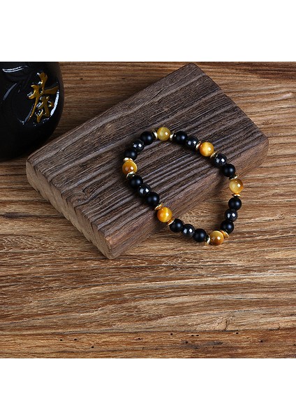 10 mm Tarzı No.18 Beden Doğal Kaplan Gözü Obsidyen Hematit Boncuklu Bileklik Erkekler Için Manyetik Sağlık Koruma Kadınlar Ruh Takı Hediye Pulsera Hombre (Yurt Dışından)