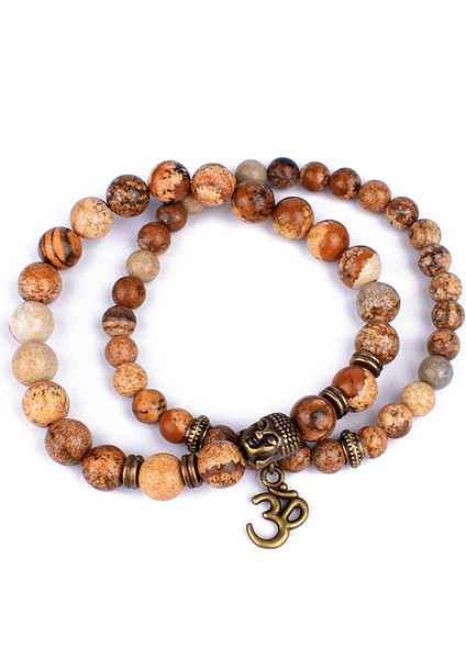 22CM Tarzı No.6 Boyutu Kadınlar Için Vintage Yoga Kolye Bilezikler Dini Buddha Meditasyon Bileziği Erkek Takı Yeni Doğa Taşlı Dua Bileziği (Yurt Dışından) modelleri