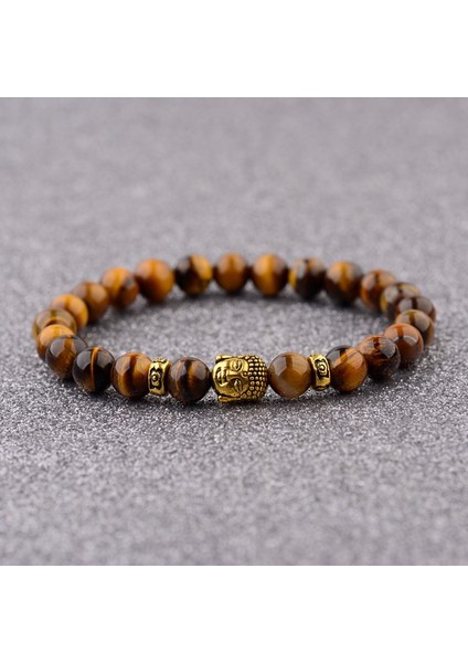 187-R Yeni 8mm Trendy Altın Renkli Buddha Kaplan Gözü&lav Taşı Boncuk Bilezik Erkek Meditasyon Dua Zinciri Bileklik Kadınlar WAB187 (Yurt Dışından) fiyatları