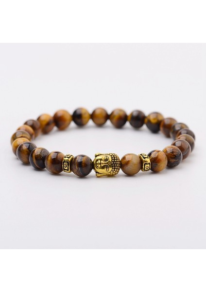 187-R Yeni 8mm Trendy Altın Renkli Buddha Kaplan Gözü&lav Taşı Boncuk Bilezik Erkek Meditasyon Dua Zinciri Bileklik Kadınlar WAB187 (Yurt Dışından) indirimleri