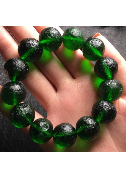 Kırmızı 8mm Enerji Bilezikleri Şans Takı Yeşil Peridot Kadın Erkek Çek Cumhuriyeti Moldav Taşları Esnek Buddha Bilezik Kadınlar Için Takı (Yurt Dışından) fırsatları