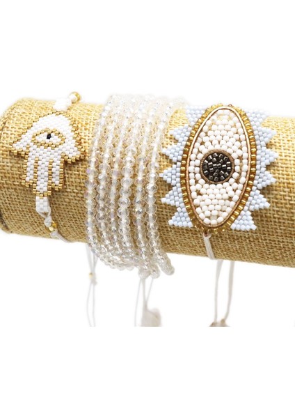 19CM Tarzı No.23 Boyutu Türk Nazar Boncuklu Miyuki Boncuk Bilezik Kolye Kalp Bilezikler Meksika Takı Kadınlar Püskül Kolluk (Yurt Dışından)