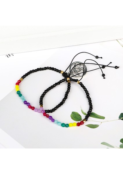 E Yeni 12 Burç Şanslı Taş Denge Boncuk Akra Bileklik 3mm Boncuk Reiki Buddha Dua Ayarlanabilir Bilezikler Kadınlar Için (Yurt Dışından) fiyatları