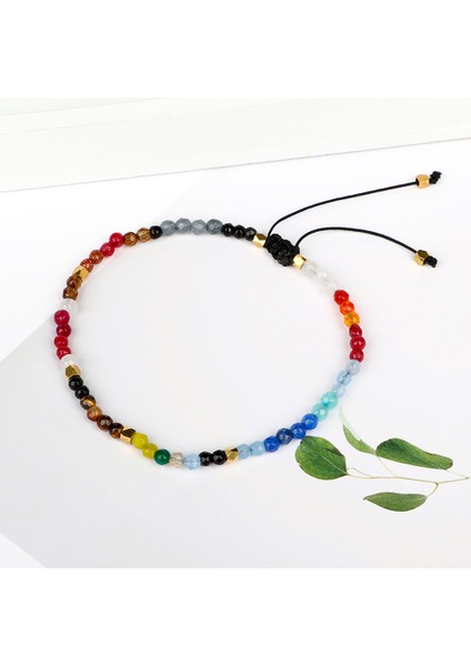 E Yeni 12 Burç Şanslı Taş Denge Boncuk Akra Bileklik 3mm Boncuk Reiki Buddha Dua Ayarlanabilir Bilezikler Kadınlar Için (Yurt Dışından) modelleri