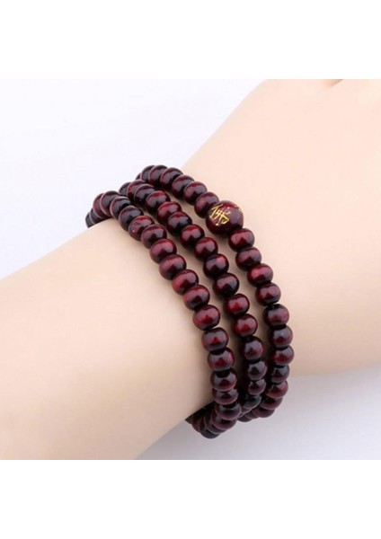 Bk Moda Karakter Doğal Kırmızı Sandal Ağacı Boncuk Bilezik Tibet Budist Ahşap Tespih Bilezik Şans Bileziği (Yurt Dışından) fiyatları