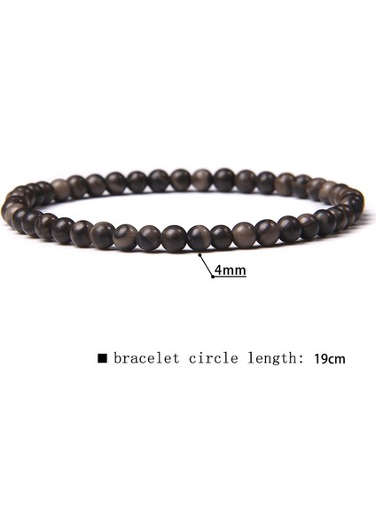 23CM Tarzı Altın Kuğu 4 mm Doğal Reiki Çakra Taşı Boncuklu Bilezik Erkekler Vintage Esnek Takı Siyah Labradorit Şans Bileziği Kadınlar Enerji Bileklik (Yurt Dışından)
