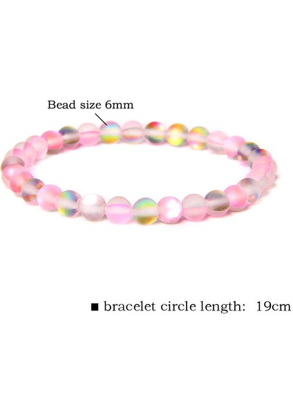 19CM Tarzı Çok Ay Taşı Bileklik Boncuklu Bilezikler Kadın Erkek Çift Bilezikler Reiki Mat Opal Ay Işığı Meditasyon Takı Sevgi Hediyesi (Yurt Dışından)