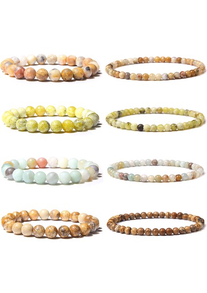 21CM Tarzı 8 mm Ametist Doğal Taş Pictura Jaspe Mineral Bilezik Kadın El Yapımı Esnek It Taş Boncuklu Şans Bilekliği Yoga Dua Pulsera (Yurt Dışından) modelleri