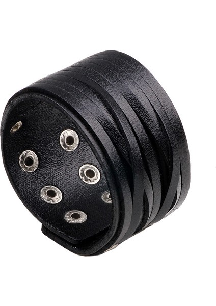 23CM Tarzı NO.80927 Beden Modyle Yeni Moda Siyah Kahverengi Hakiki Deri Bilezik Alaşım Toka Ayarlanabilir Moda Bilezikler Erkekler Kadınlar Için (Yurt Dışından) fiyatları