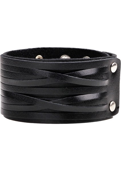 23CM Tarzı NO.80927 Beden Modyle Yeni Moda Siyah Kahverengi Hakiki Deri Bilezik Alaşım Toka Ayarlanabilir Moda Bilezikler Erkekler Kadınlar Için (Yurt Dışından) indirimleri