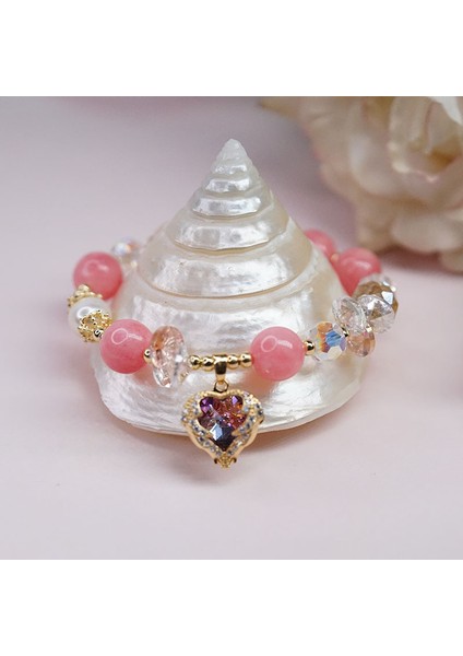 Yeşil Yeni Gelen Aşk Kalp Zirkon Kolye Barok Inci Kristal Boncuklu Strand Bilezik Kadınlar Için Moda Takı YBR500 (Yurt Dışından) fırsatları