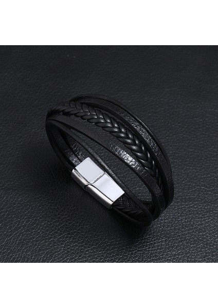 20CM Tarzı NO.83919 Beden Zorcven Yeni Gerçek Deri Bilezik Erkekler Için El Şans Mücevherleri Çok Katmanlı Punk Vintage El Yapımı Bilezik (Yurt Dışından) fırsatları