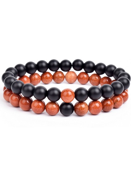 8mm Tarzı No.32 Boyutu Uzaklık Siyah Beyaz Doğal Taş Volkanik Taş Kaplan Gözü Boncuklu Çiftler Bileklik Yoga Erkek Kadın Için Elastik Halat Takı Hediye (Yurt Dışından) fırsatları