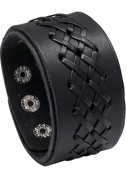 23CM Tarzı NO.82480 Boyutu Zorcvens Yeni Moda El Yapımı Punk Vintage Çok Katmanlı Metal Şans Deri Bilezikler Erkek Kadın Takı (Yurt Dışından)