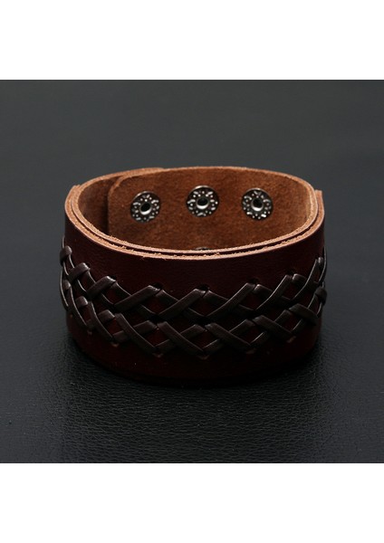23CM Tarzı NO.82480 Boyutu Zorcvens Yeni Moda El Yapımı Punk Vintage Çok Katmanlı Metal Şans Deri Bilezikler Erkek Kadın Takı (Yurt Dışından) modelleri