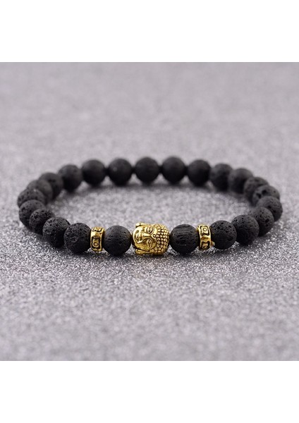 187-S Yeni 8mm Trendy Altın Renkli Buddha Kaplan Gözü&lav Taşı Boncuk Bilezik Erkek Meditasyon Dua Zinciri Bileklik Kadınlar WAB187 (Yurt Dışından) modelleri