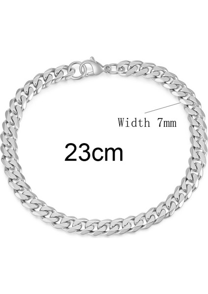 AD1215-S7-23 Yeni Gelen Vintage Titanyum Çelik Erkek Bilezikler Bileklikler Moda Takı Aksesuarlar Kol Zinciri Bileklik (Yurt Dışından)
