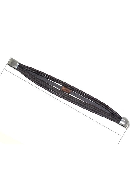17.5cm Tarzı Gül Altın Rengi Xionghang Erkek Mücevherleri Punk Siyah Örgülü Gerçek Deri Bileklik Paslanmaz Çelik Manyetik Toka Moda Bilezikler Vintage Hediyeler (Yurt Dışından) fırsatları