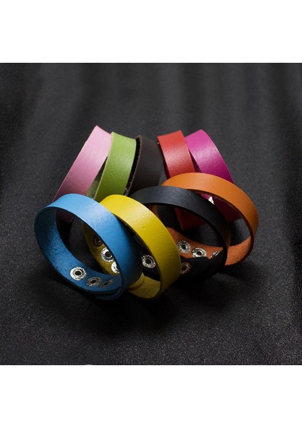 Yeşil Renkli Deri Bilezik Kadın Erkek Basit Kadın Bracalete Femme Charm Braclet Manşet (Yurt Dışından) modelleri
