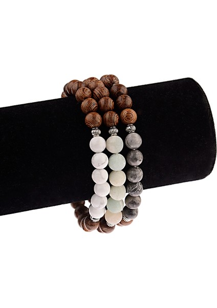 Stil 1 Etnik Doğal Ahşap Boncuk Bilezik Erkekler Için Dua Meditasyon Taşları Denge Bileziği Kadınlar Için Yoga ABJ032 (Yurt Dışından) indirimleri