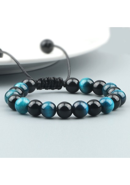 Ejderha Desen Seti Sıcak ve Erkek Boncuklu Bilezikler Kaplan Gözü Lava Doğal Taş Oniks Boncuklu Çift Mesafe Bilezikleri Kadınlar Takı Pulseras (Yurt Dışından) fırsatları