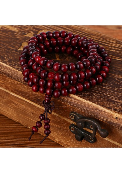 Kahverengi 8mm Doğal Sandal Ağacı Bileklik Budist Buddha Ahşap Tespih Yoga Bilezikleri Erkekler ve Kadınlar Için Unisex Mala Kolye (Yurt Dışından) modelleri