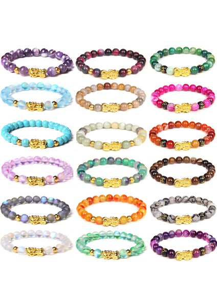 23CM Tarzı Kedi Gözü Budizm Feng Shui Taş Bileklik Erkek Kadın Doğal Taş Akik Boncuk Şanslı Bilezikler Altın Pixiu Servet Bereket Bileziği Takı (Yurt Dışından) fiyatları