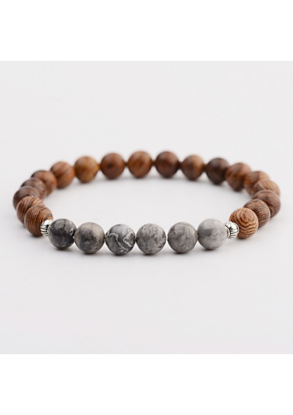 ABJ047-4 Etnik Doğal Ahşap Boncuk Bilezik Erkekler Için Dua Meditasyon Taşları Denge Bileziği Kadınlar Için Yoga ABJ032 (Yurt Dışından) modelleri