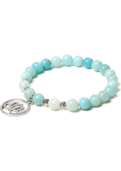 19CM Tarzı Kalsedon 7 Çakra Bileklik Doğal Ametist Boncuklu Bilezik Budizm Lotus Taşı Bileklik Erkekler Reiki Taş Pulsera Kadınlar Yoga Takı (Yurt Dışından)