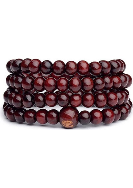 Kırmızı 2 Kadın Erkek Için Tibet Budist Şanslı Sandal Ağacı Tahta Bilezikli Çok Katmanlı Wenge Tesbih Tibet Budist Şanslı Sandal Ağacı Tahta Bilezik Meditasyon Kolye Yoga Tesbih (Yurt Dışından)