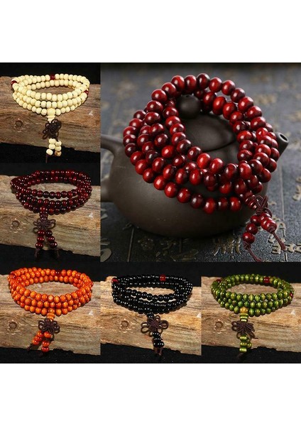 Kırmızı 2 Kadın Erkek Için Tibet Budist Şanslı Sandal Ağacı Tahta Bilezikli Çok Katmanlı Wenge Tesbih Tibet Budist Şanslı Sandal Ağacı Tahta Bilezik Meditasyon Kolye Yoga Tesbih (Yurt Dışından) fiyatları