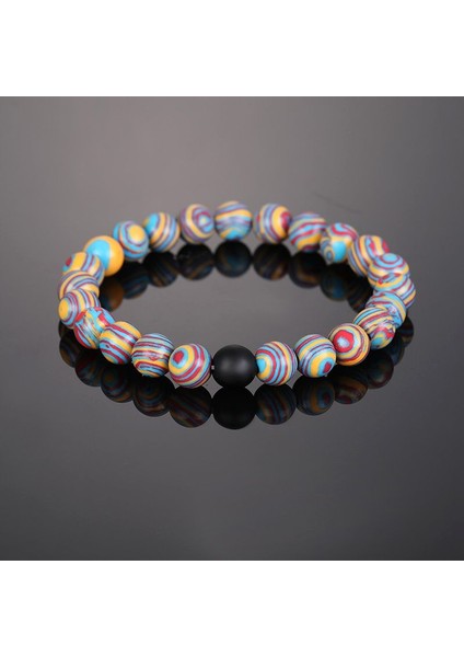 No.30 Boyutu Moda Erkek Boncuklu Bilezik Doğal Lava Taşı Ahşap Çakra Difüzör Bileklik 12 Burç Takı Punk Bilezikler Kadınlar Için (Yurt Dışından)