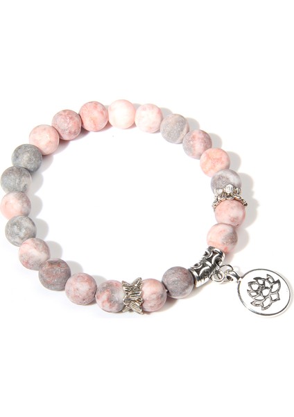 17CM Tarzı Harita Taşı Doğal Sitrin Taş Boncuklu Gümüş Renkli Lotus Ohm Kolye Bilezik - Kadınlar Için Takı (Yurt Dışından) fiyatları