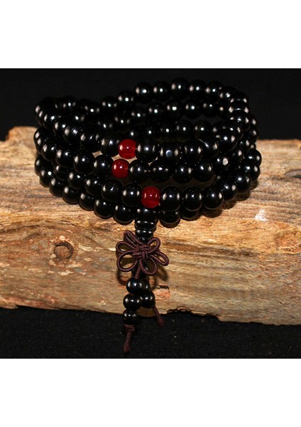 9 Siyah 108 Boncuk 8mm Doğal Sandal Ağacı Budist Buddha Ahşap Dua Boncuğu Düğmeli Siyah Abanoz Cinsiyetsiz Erkek Bilezikleri & Kadınlar Için Bilezikler (Yurt Dışından) fırsatları