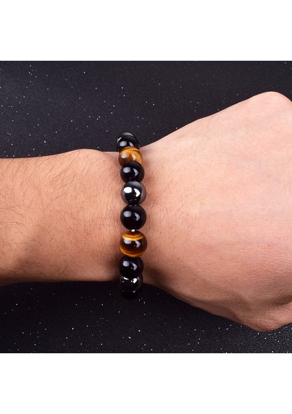 8mm Tarzı No.14 Boyutu Doğal Kaplan Gözü Hematit Bileklik Erkekler Obsidiyen Manyetik Sağlık Koruma Denge Boncuk Bilezik Kadınlar Reiki Şifa Takı (Yurt Dışından) modelleri