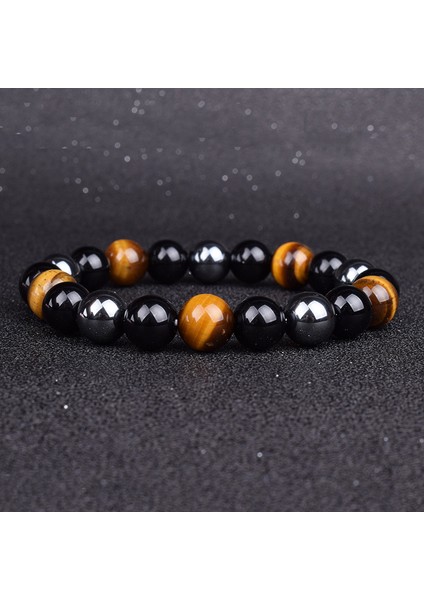 8mm Tarzı No.14 Boyutu Doğal Kaplan Gözü Hematit Bileklik Erkekler Obsidiyen Manyetik Sağlık Koruma Denge Boncuk Bilezik Kadınlar Reiki Şifa Takı (Yurt Dışından) indirimleri