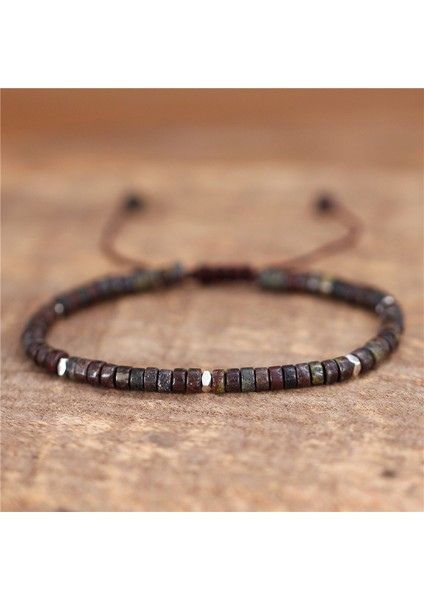 Ejderha Kanı Taşı Basit Yoga Bohemya Doğal Taş Boncuk Ayarlanabilir Bilezik Germe Tibetli Taşlar Boncuklu Bilezik Kadınlar Için (Yurt Dışından)